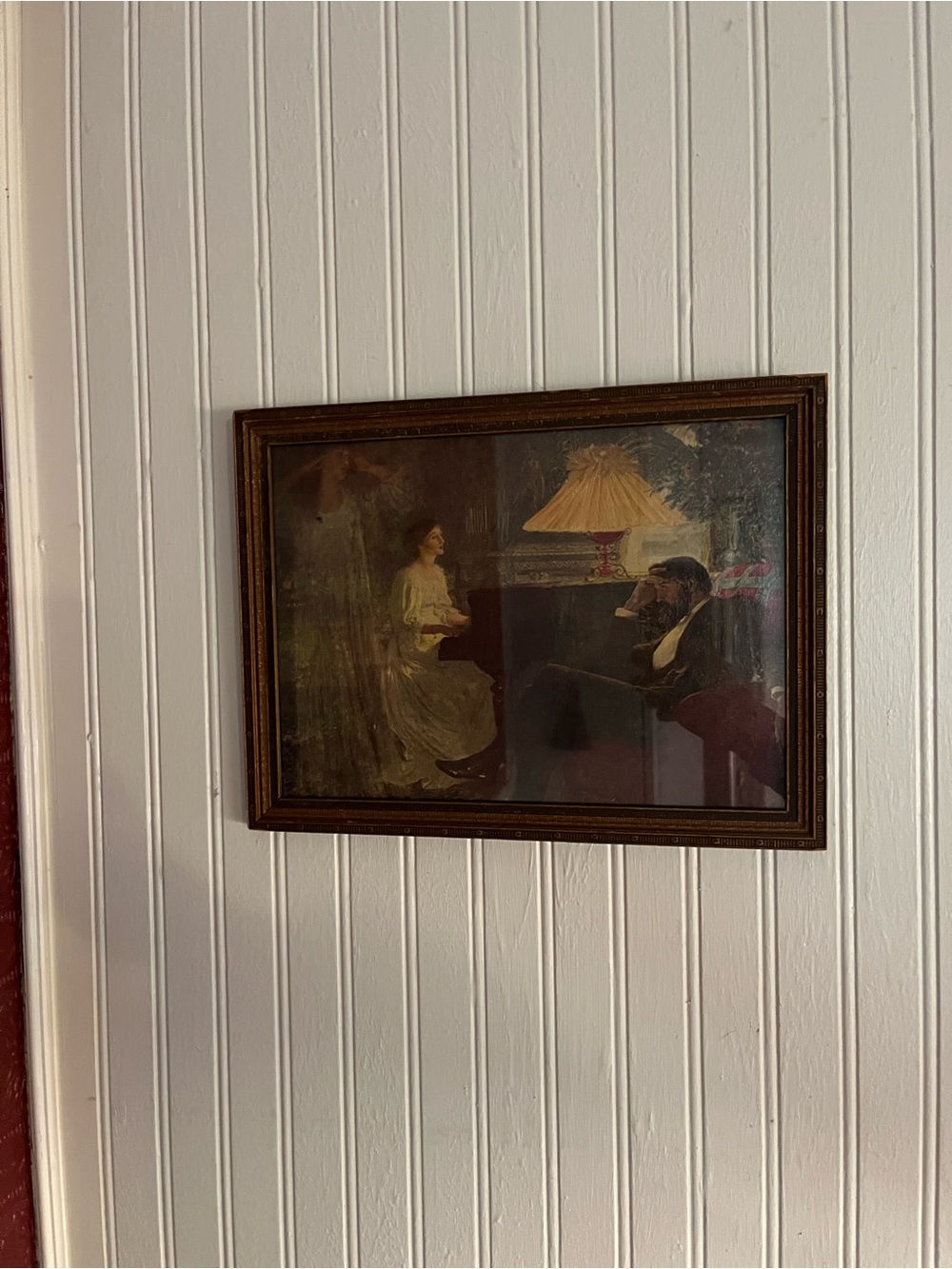Antique Hand Painted Ghost Painting